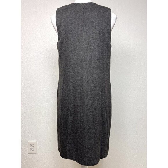 ROBERT RODRIGUEZ Womens MEDIUM Charcoal Sleeveless Seamed A-Line Knit DRESS - Picture 2 of 6